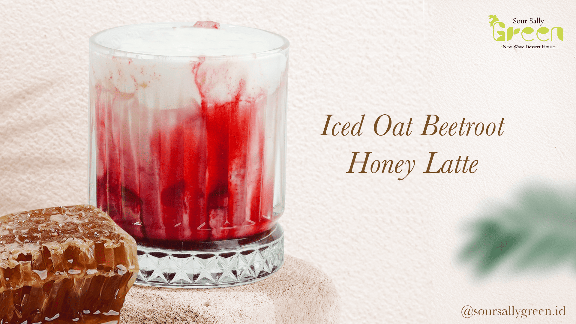 Iced Oat Beetroot Honey Latte