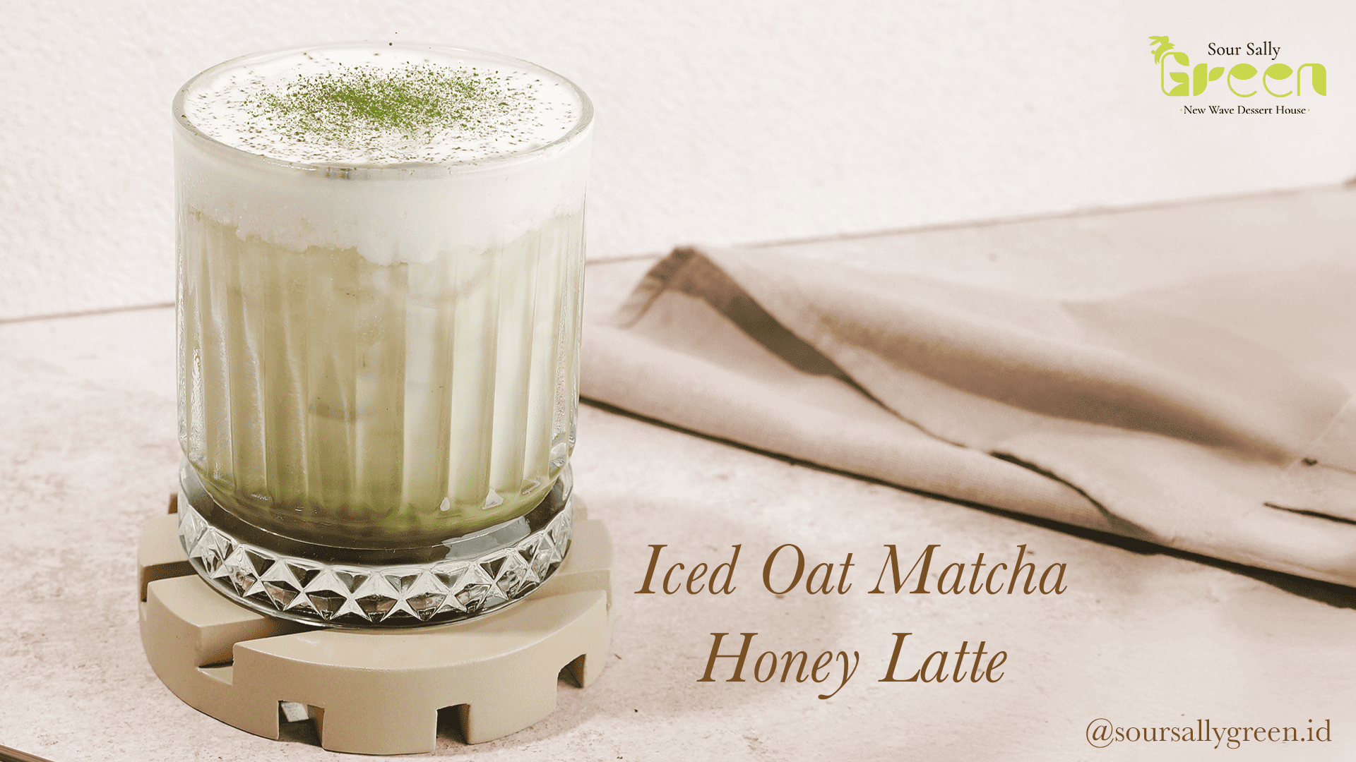Iced Oat Matcha Honey Latte