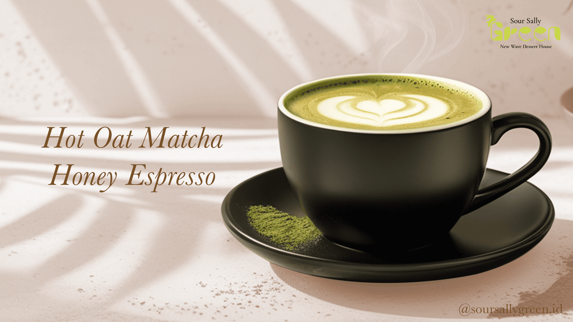 Hot Oat Matcha Honey Espresso