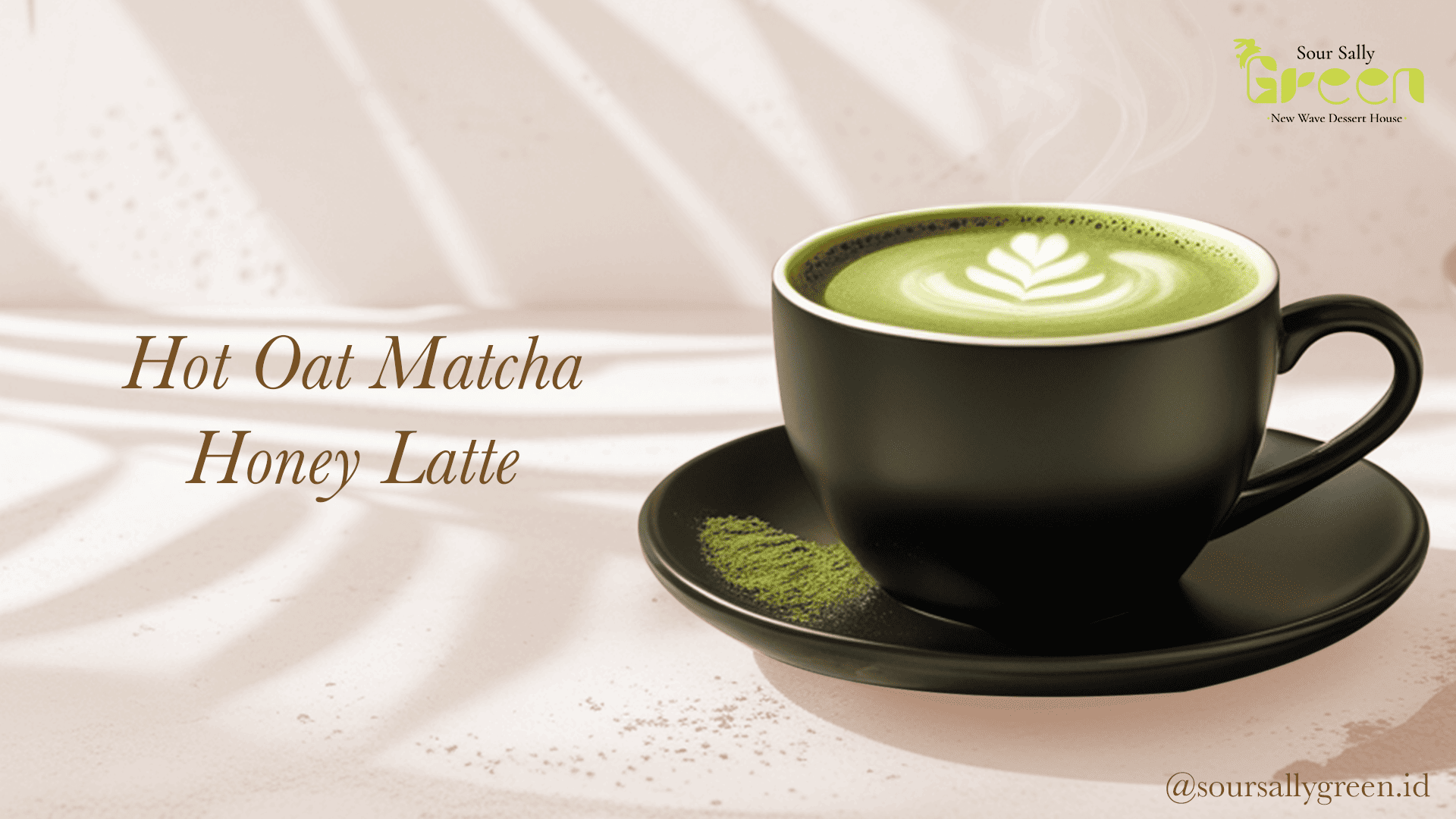 Hot Oat Matcha Honey Latte