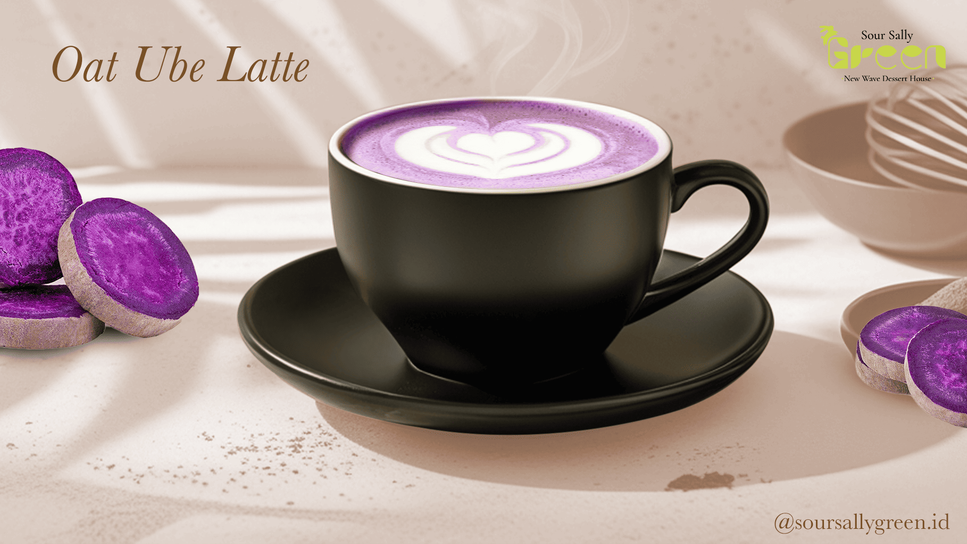 Hot Oat Ube Latte